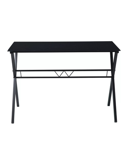 Escritorio Glass Metal Black