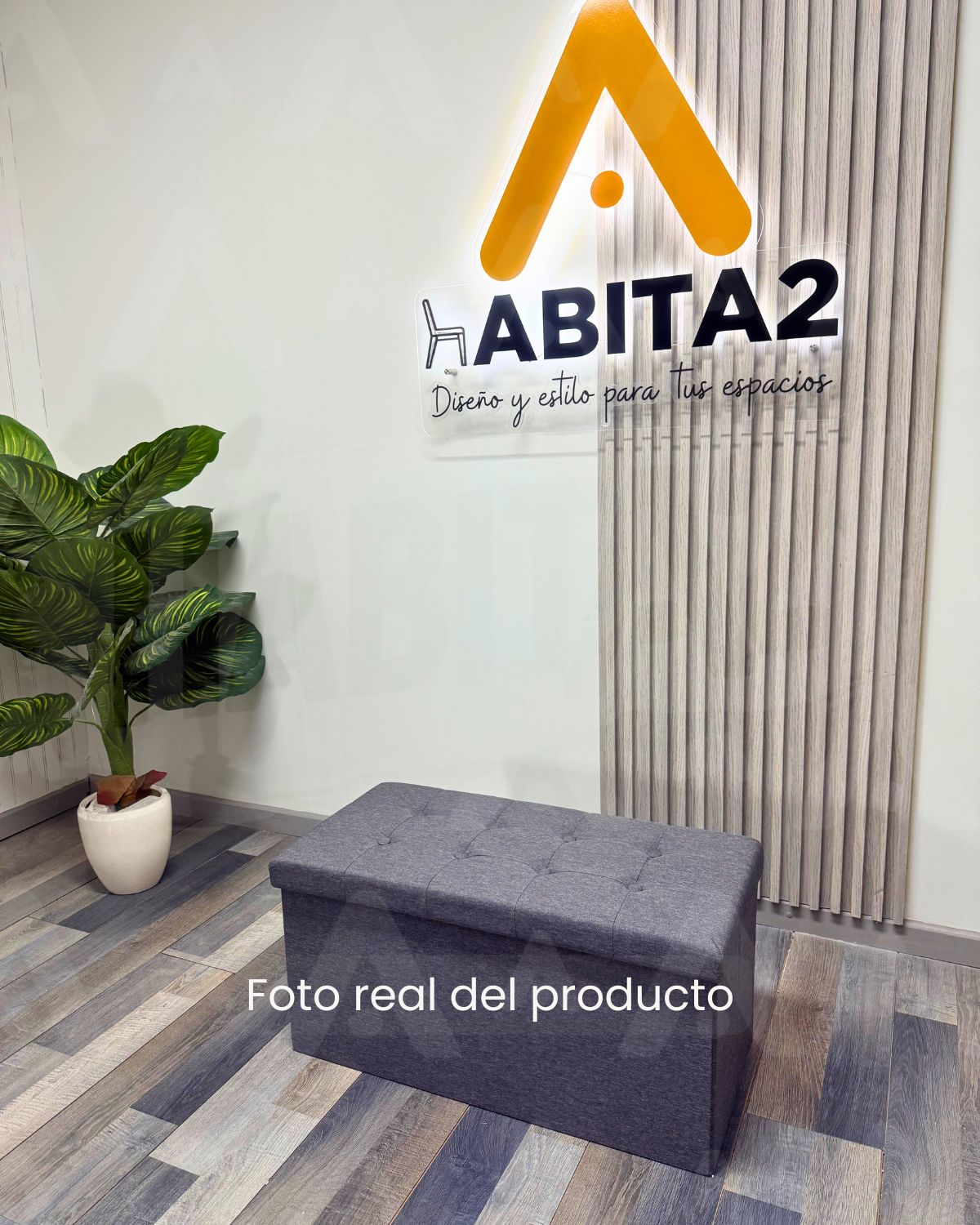Banqueta Pouf Lino Gris