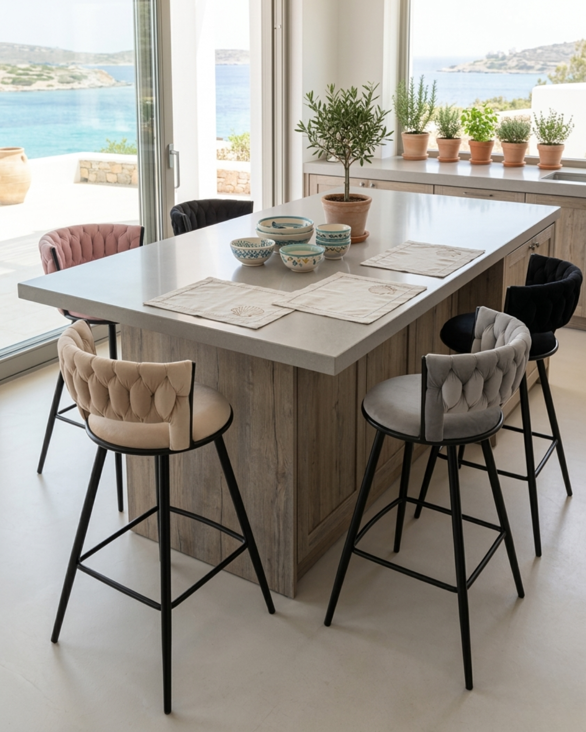 Silla de bar Gales Black 66 Cm