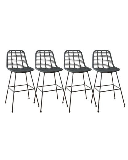 Pack 4 Taburete Santorini Rattan 68 cm