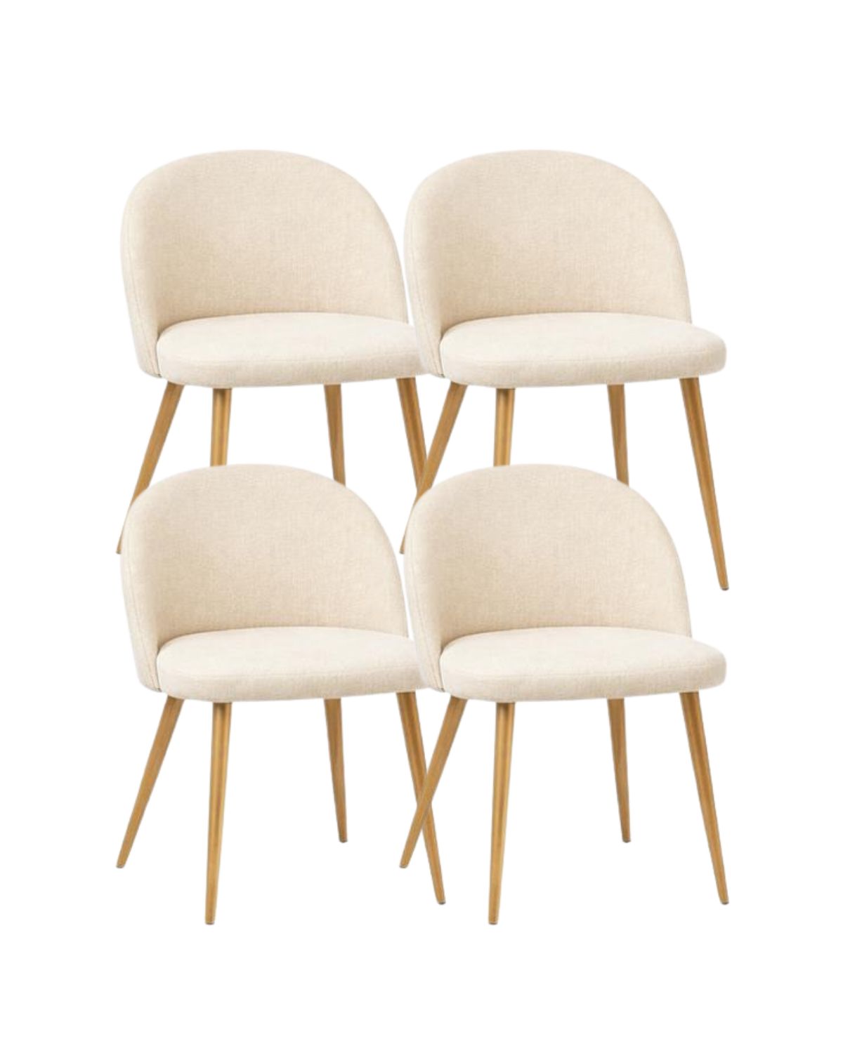 Pack 4 Silla Nordic Lino Wood