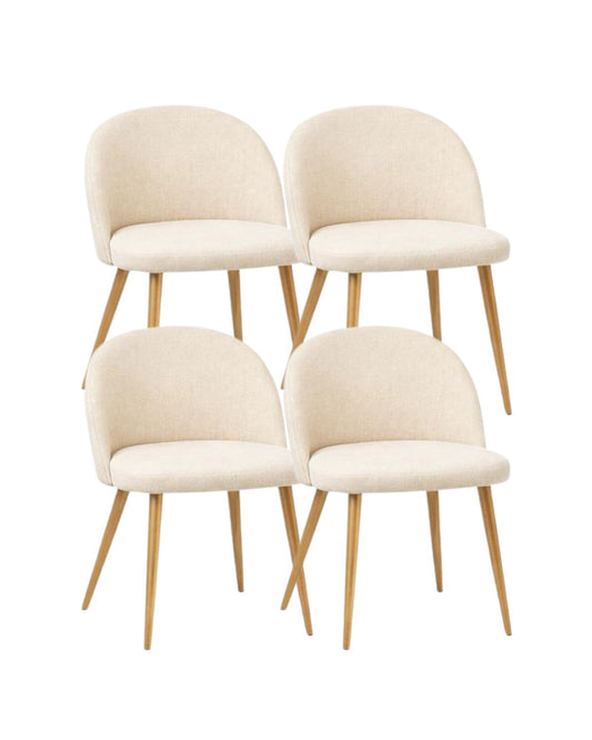 Pack 4 Silla Nordic Lino Wood