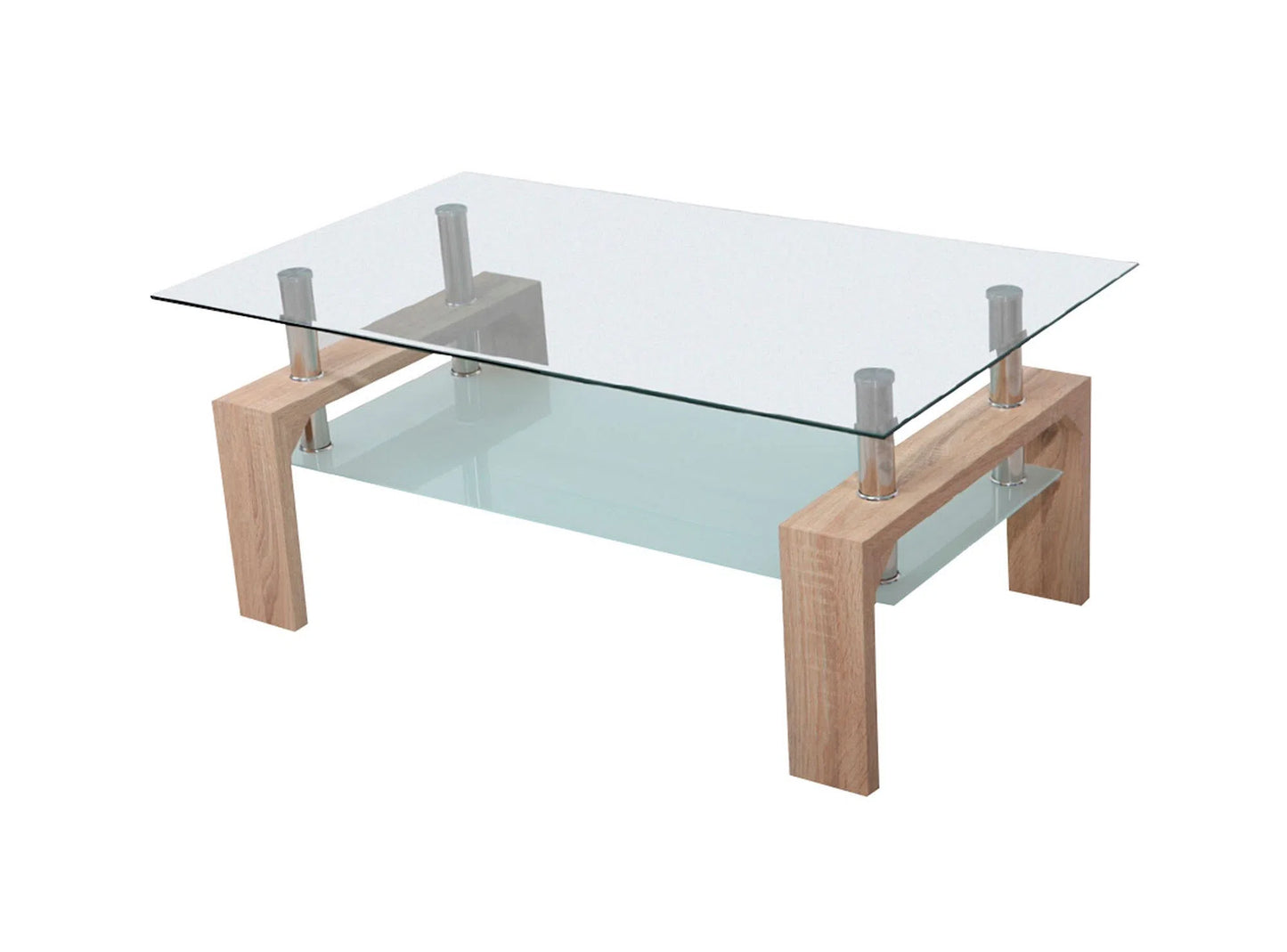 Mesa de centro rectangular de Vidrio