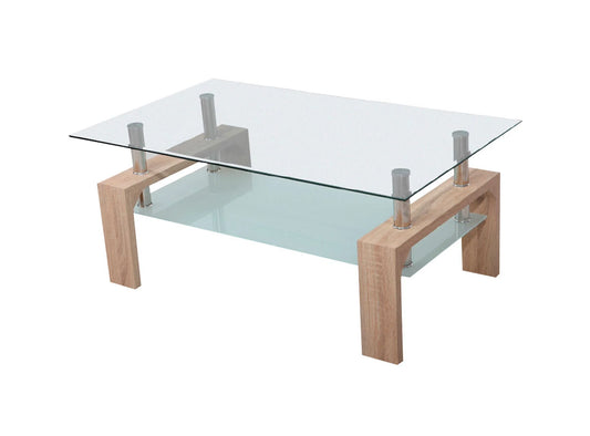 Mesa de centro rectangular de Vidrio