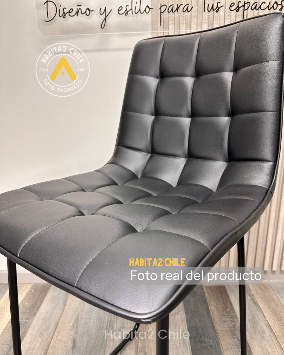 Taburete Cuero Blacky 64 cm