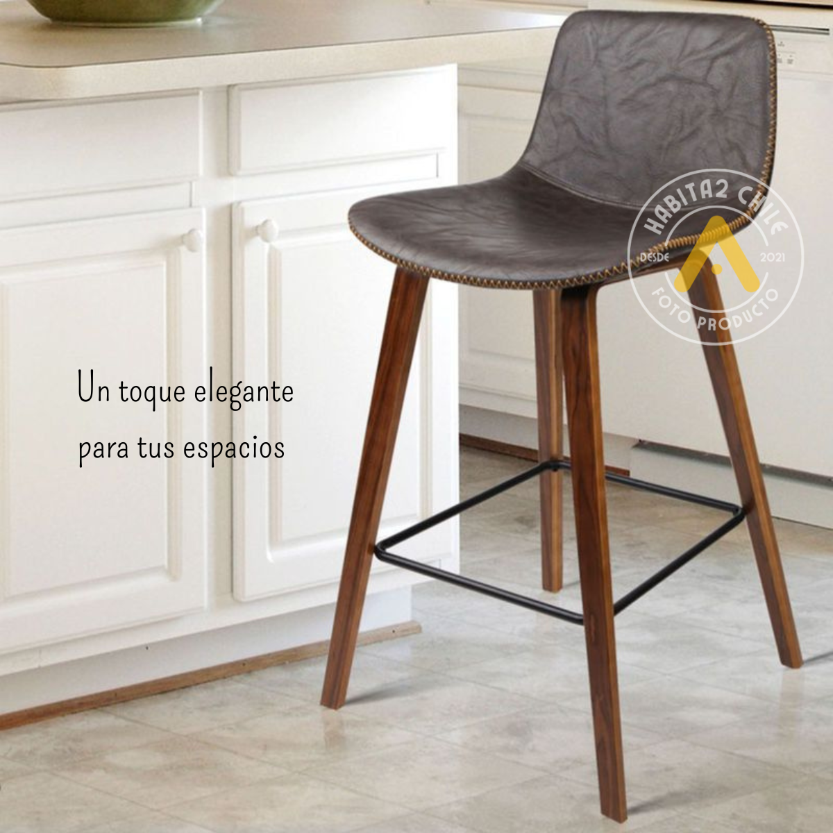 Taburete Cuero 75 cm