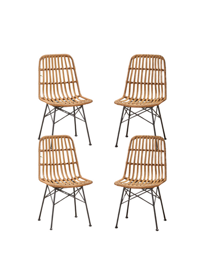 Pack 4 Silla Rattan Santorini