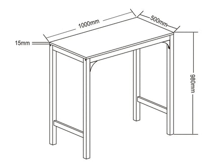 Mesa De Bar Black