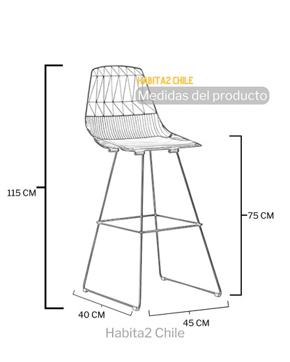 Silla de bar Elegant 75 cm