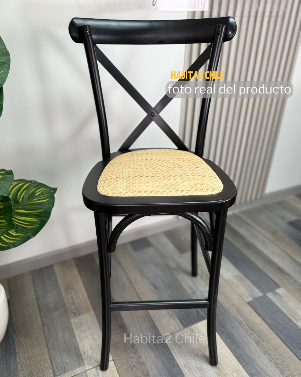 Taburete Crossback de Madera 66cm