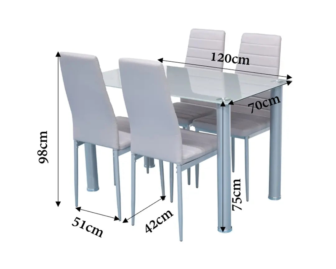 Comedor Dining Gris 4P