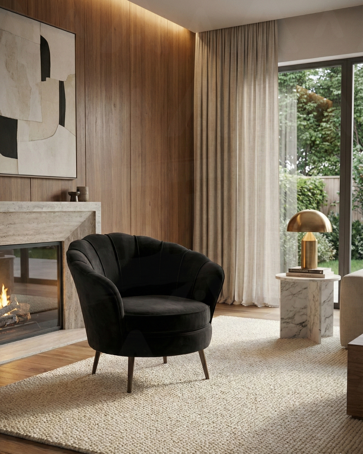 Poltrona Shell Felpa