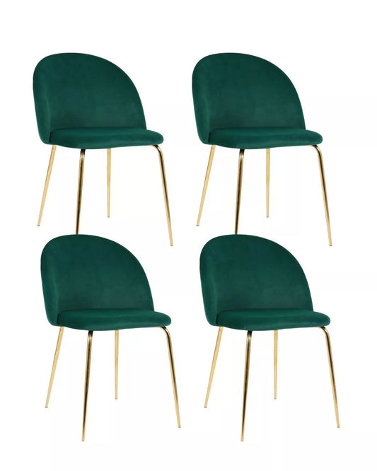 Pack 4 Sillas Nordic Felpa Gold
