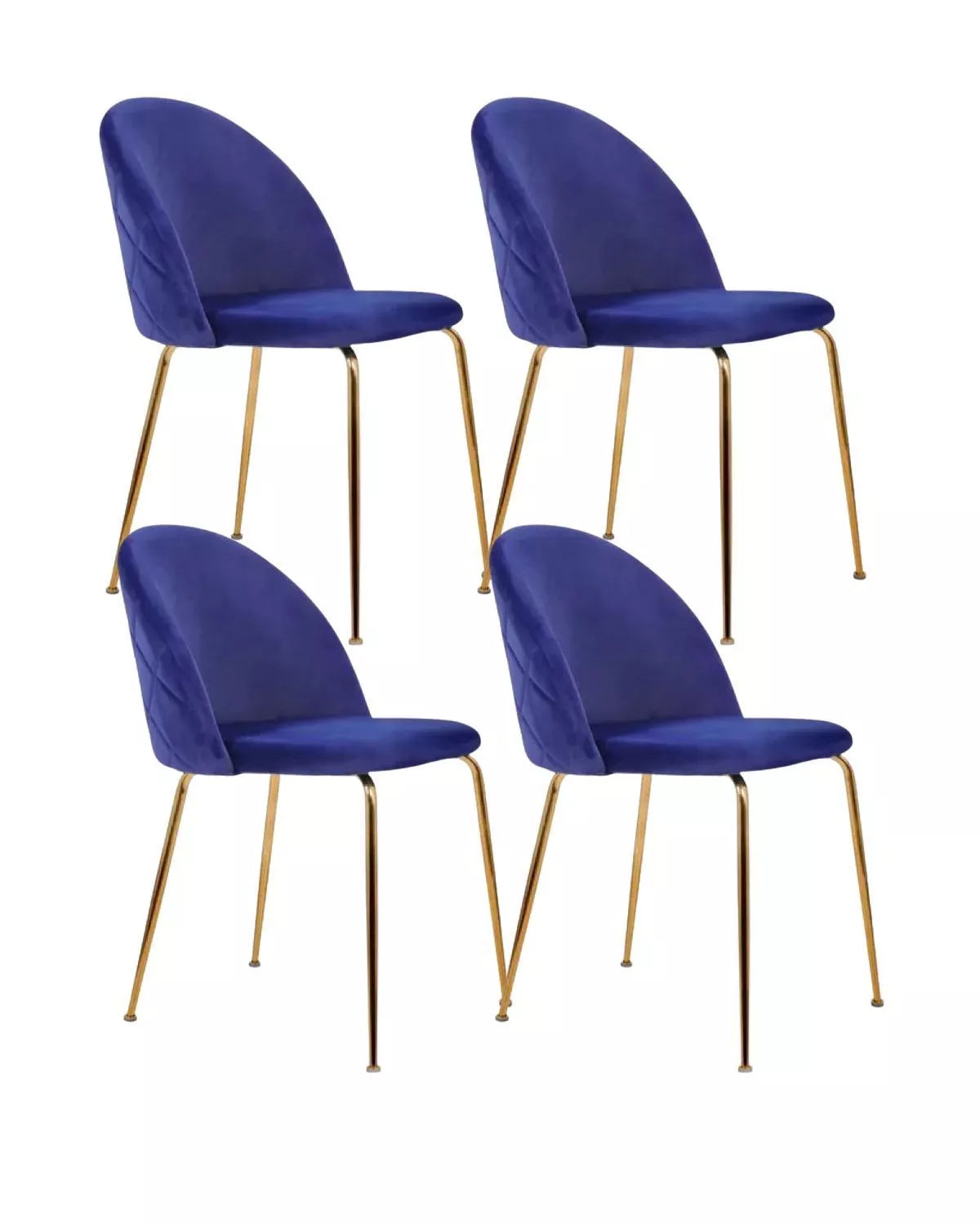Pack 4 Sillas Nordic Felpa Gold