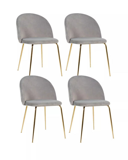 Pack 4 Sillas Nordic Felpa Gold