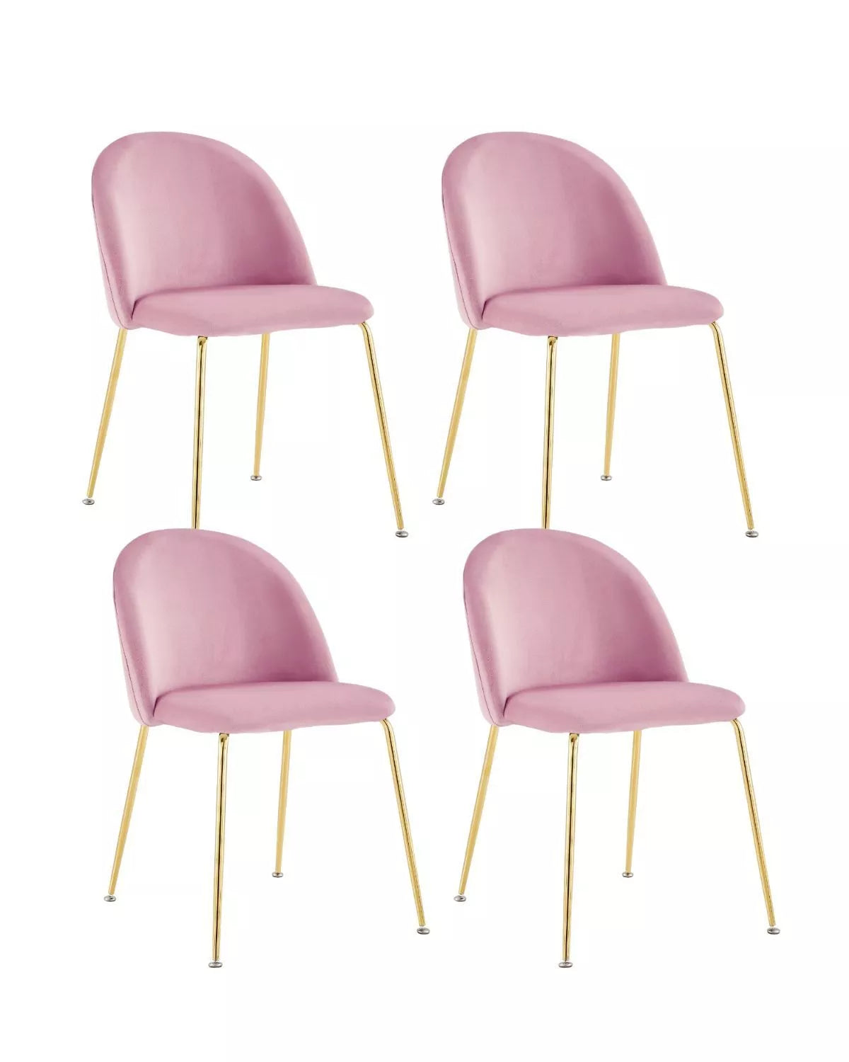 Pack 4 Sillas Nordic Felpa Gold