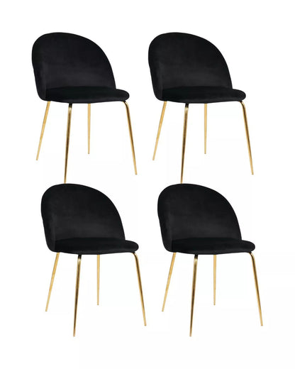 Pack 4 Sillas Nordic Felpa Gold