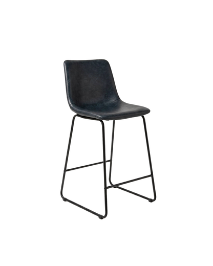 Taburete Leah Cuero 65 cm