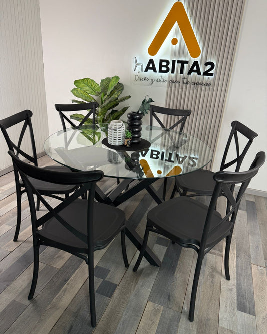 Comedor Sena X Black Redondo
