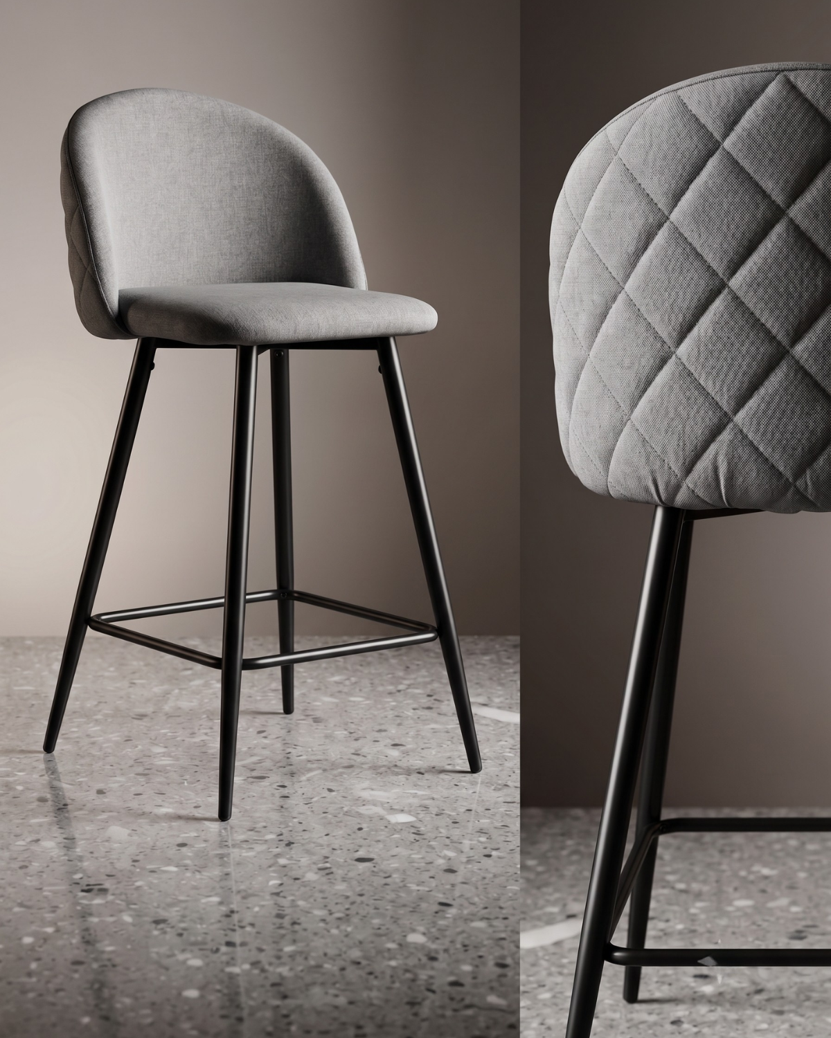 Taburete Deluxe Black Lino 64 cm