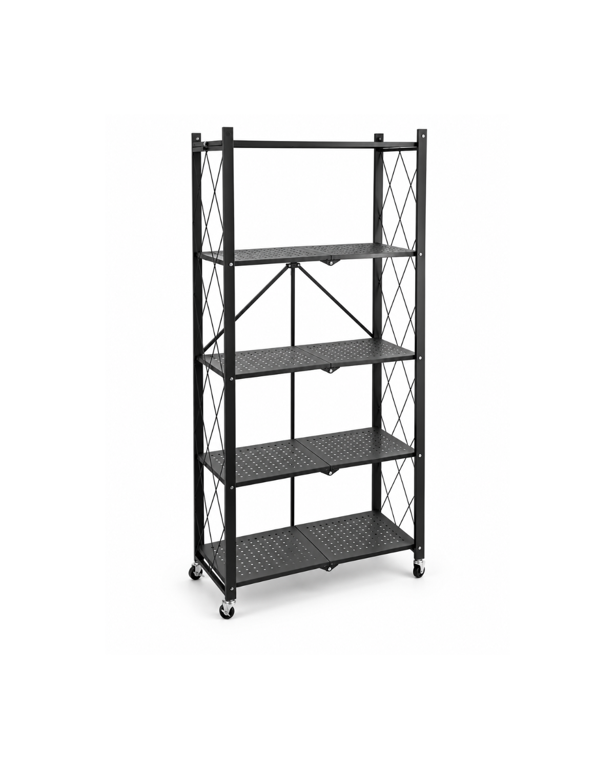 Estantería Metálica Plegable con Ruedas