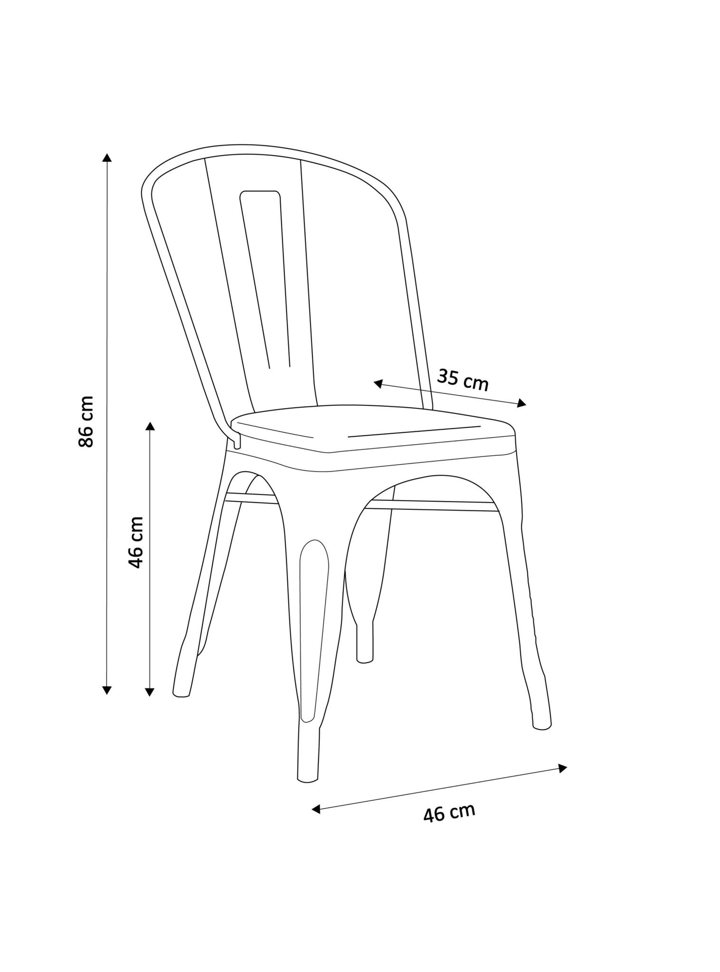 Silla Tolix Wood