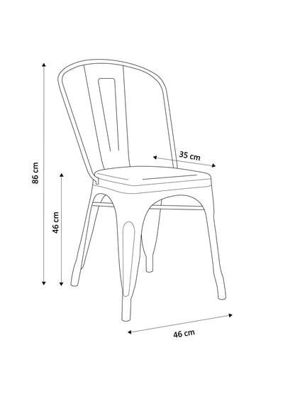 Silla Tolix Wood