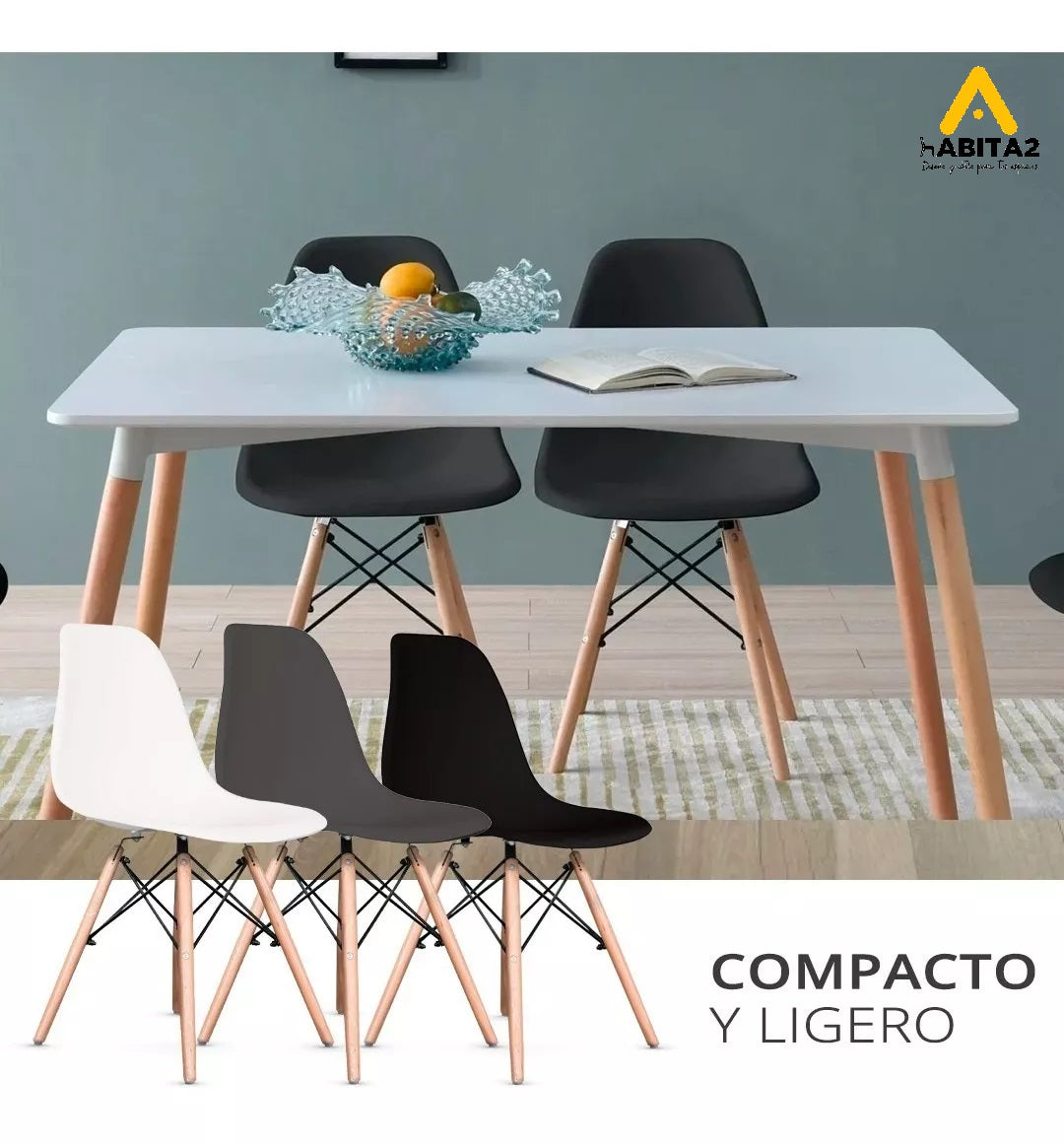 Pack 4 Sillas Eames