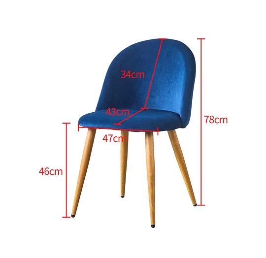 Pack 2 Sillas Nordic Felpa Wood