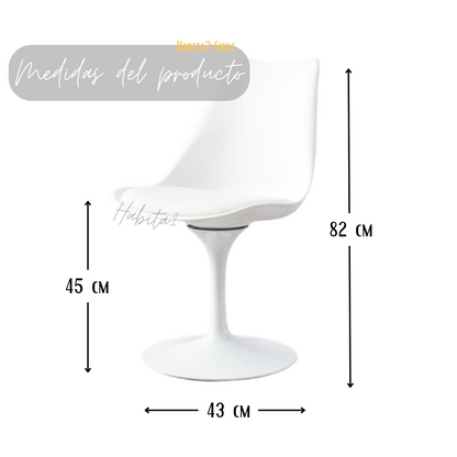 Silla Tulip Iron Blanca