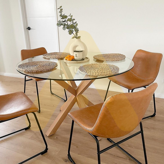 Comedor Leah Nordic de Vidrio