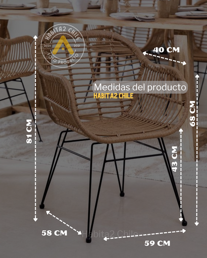 Butaca Rattan Santorini