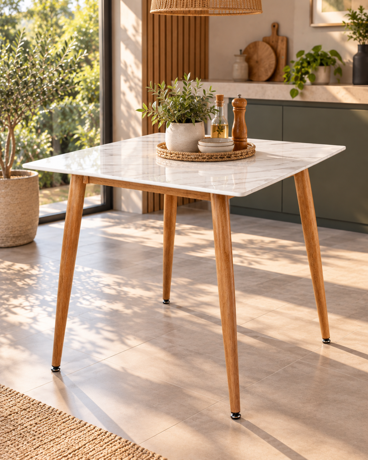 Mesa Branco 80x80 cm