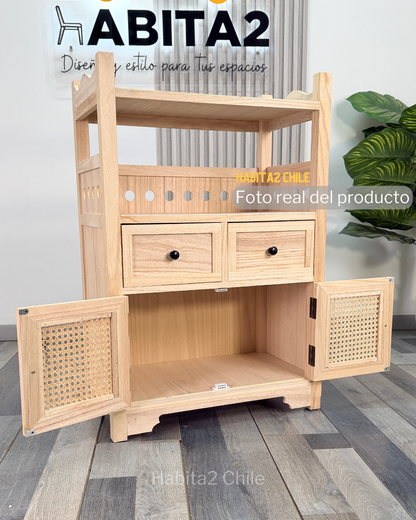 Buffet Atelier Madera y Rattan