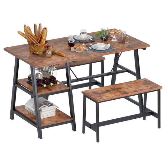 Set Comedor con Banqueta y Repisa