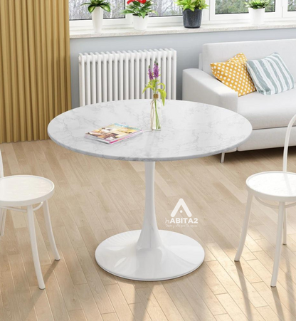 Mesa Tulip simil Marmol 100 cm