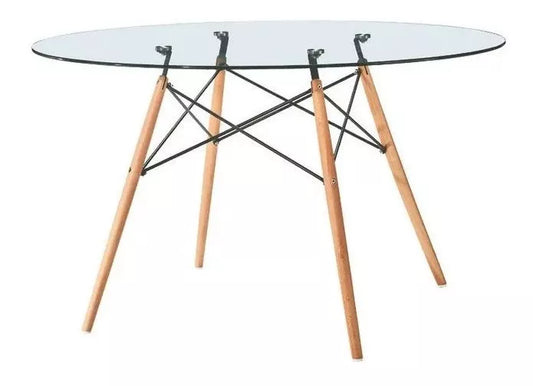 Mesa Eames de Vidrio 120 cm