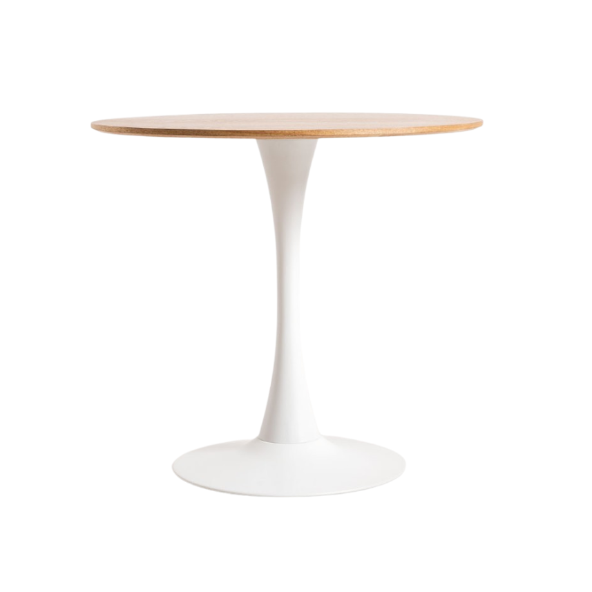 Mesa Tulip Cubierta Madera 80 cm