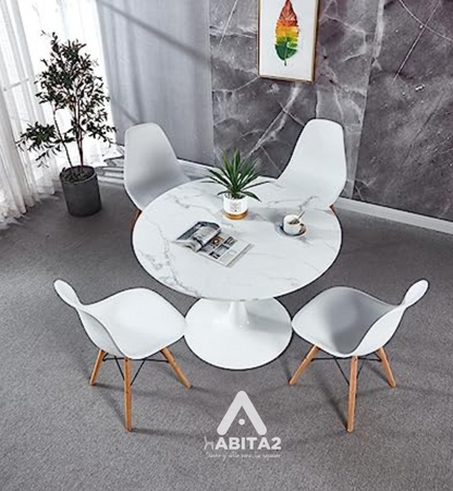 Mesa Tulip simil Marmol 100 cm