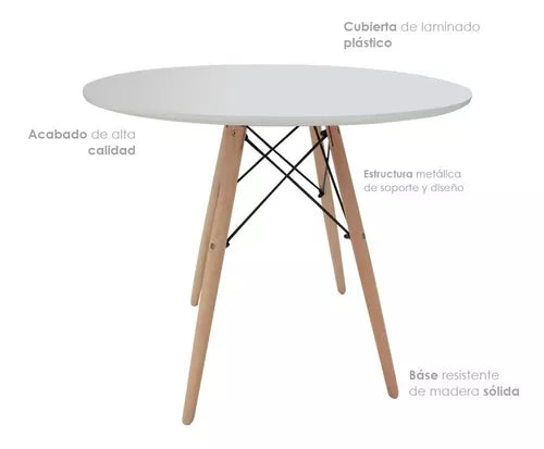 Mesa Eames Redonda 120 cm
