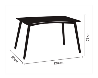 Mesa MDF Rectangular 120x80 cm