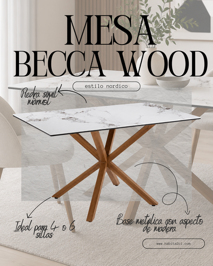 Mesa Becca Wood 140x80 cm