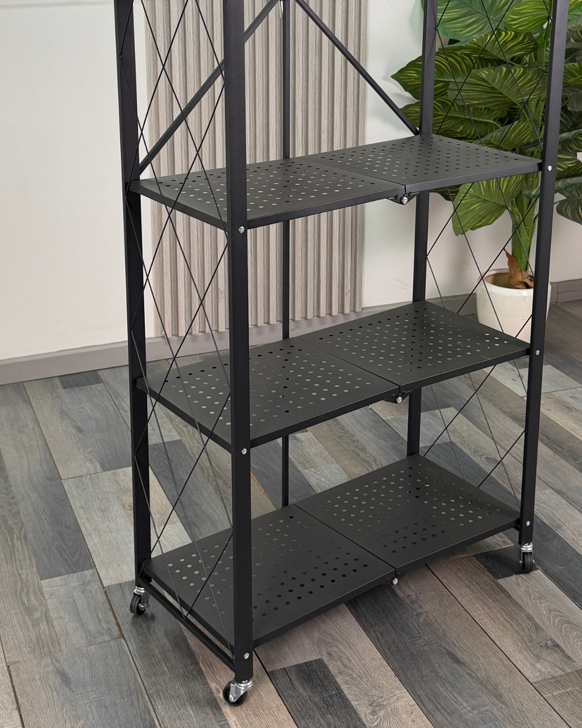 Estantería Metálica Plegable con Ruedas