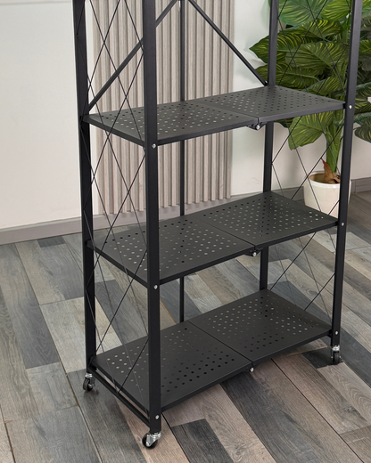 Estantería Metálica Plegable con Ruedas