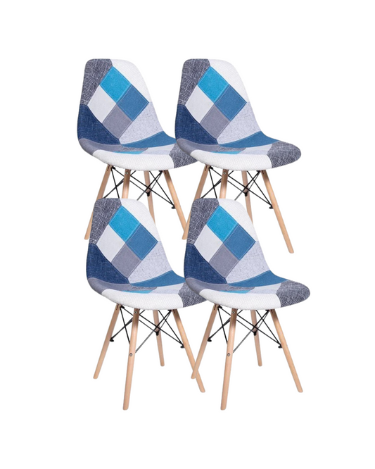 Pack 4 Sillas Patchwork