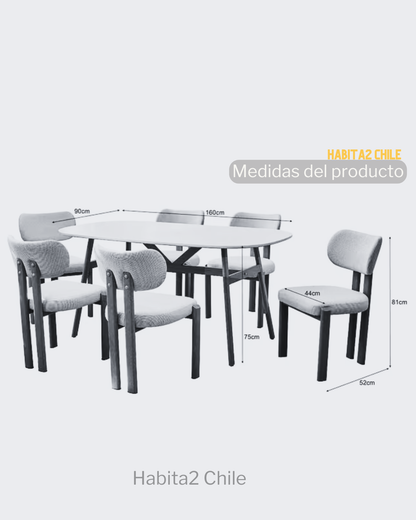 Comedor Kiara 6P