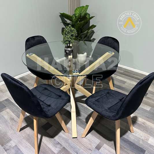 Comedor Capitoné Nordic de Vidrio