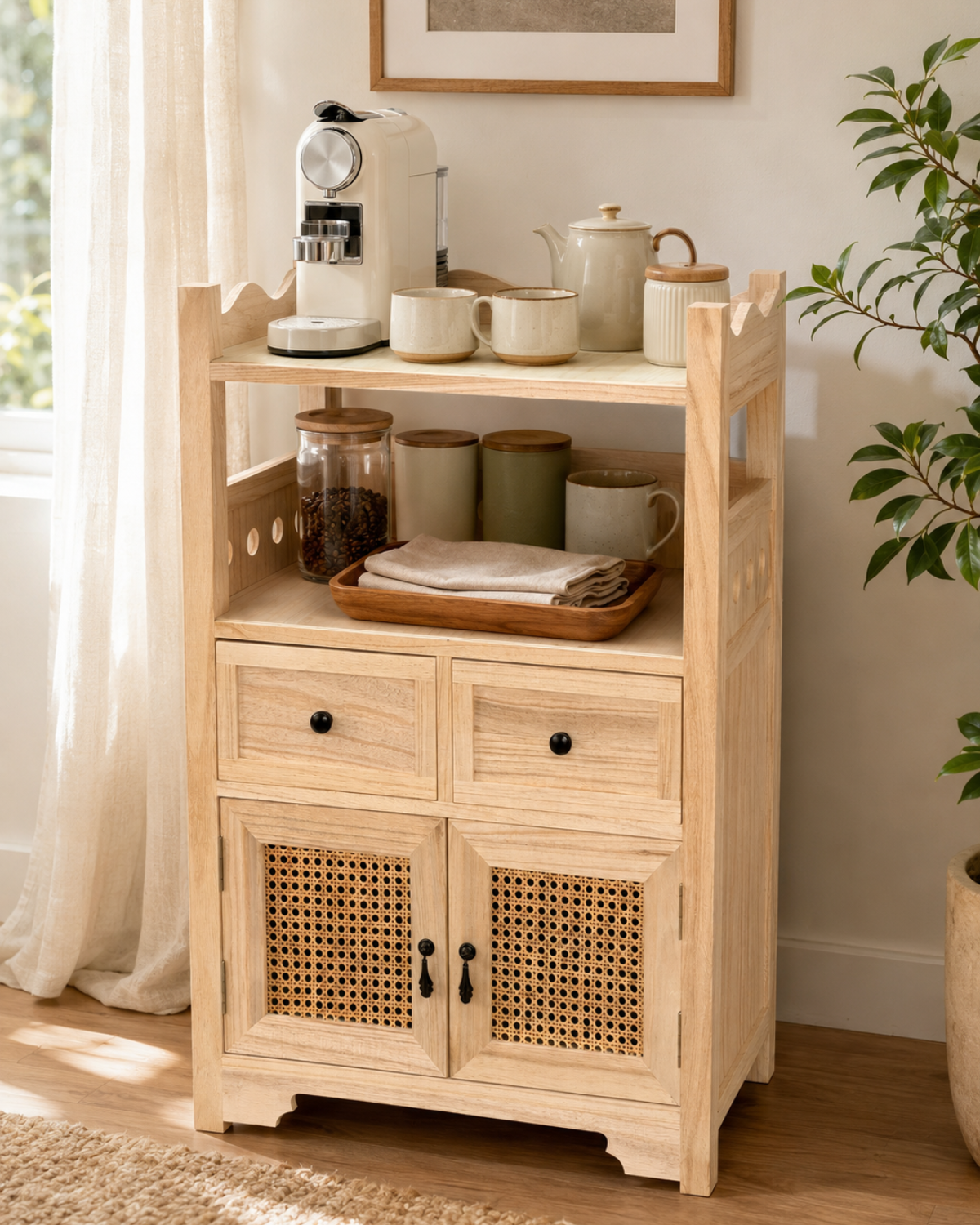 Buffet Atelier Madera y Rattan