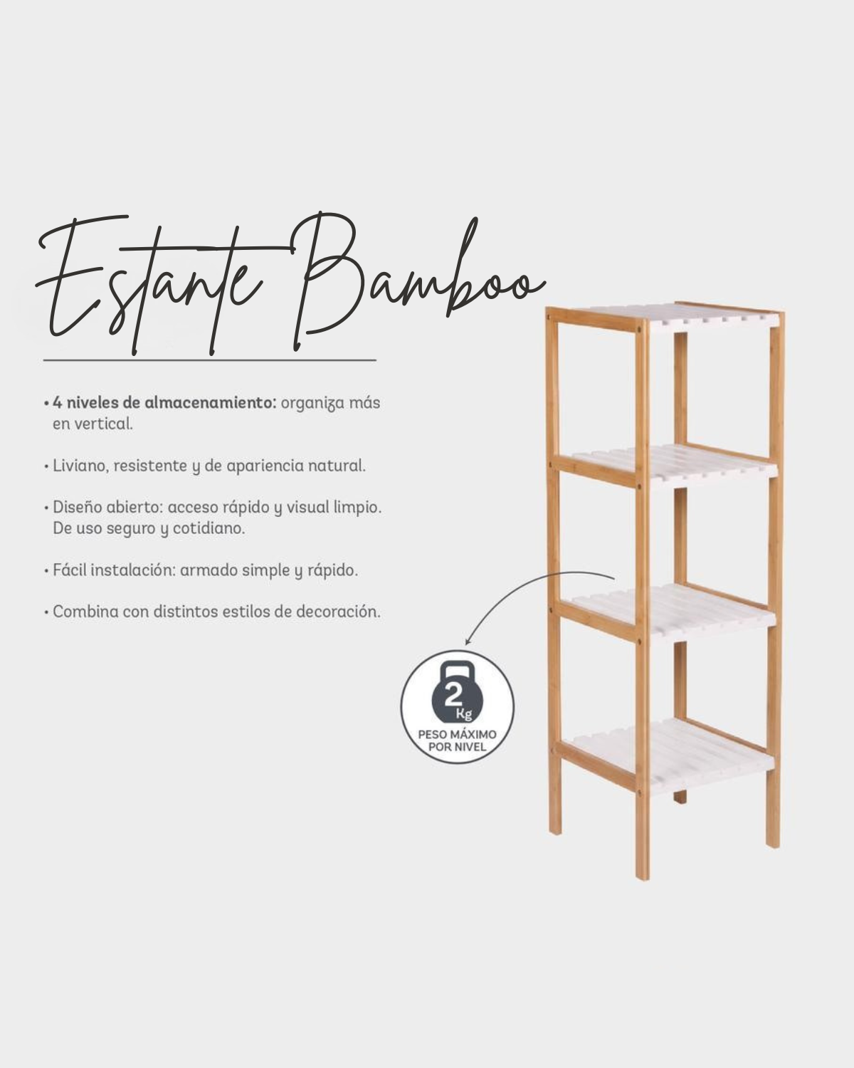 Estante Abierto Bamboo