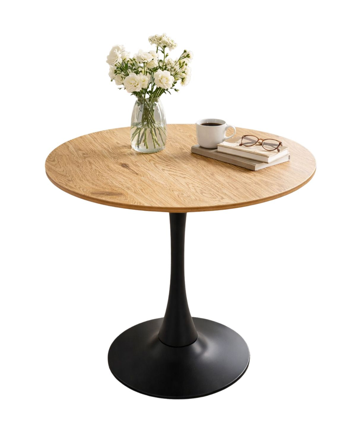 Mesa Tulip Cubierta Madera 80 cm